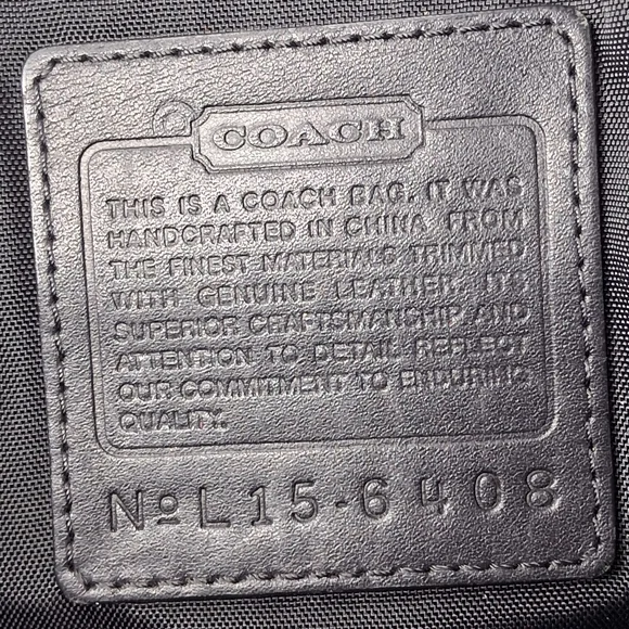 Coach Canvas & Leather Crossbody Laptop Bag Black - Picture 2 of 8